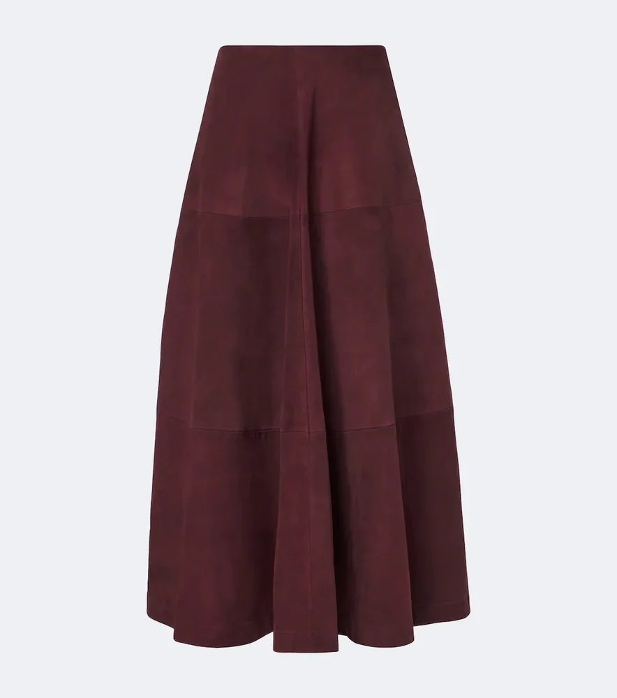 Varda suede maxi skirt