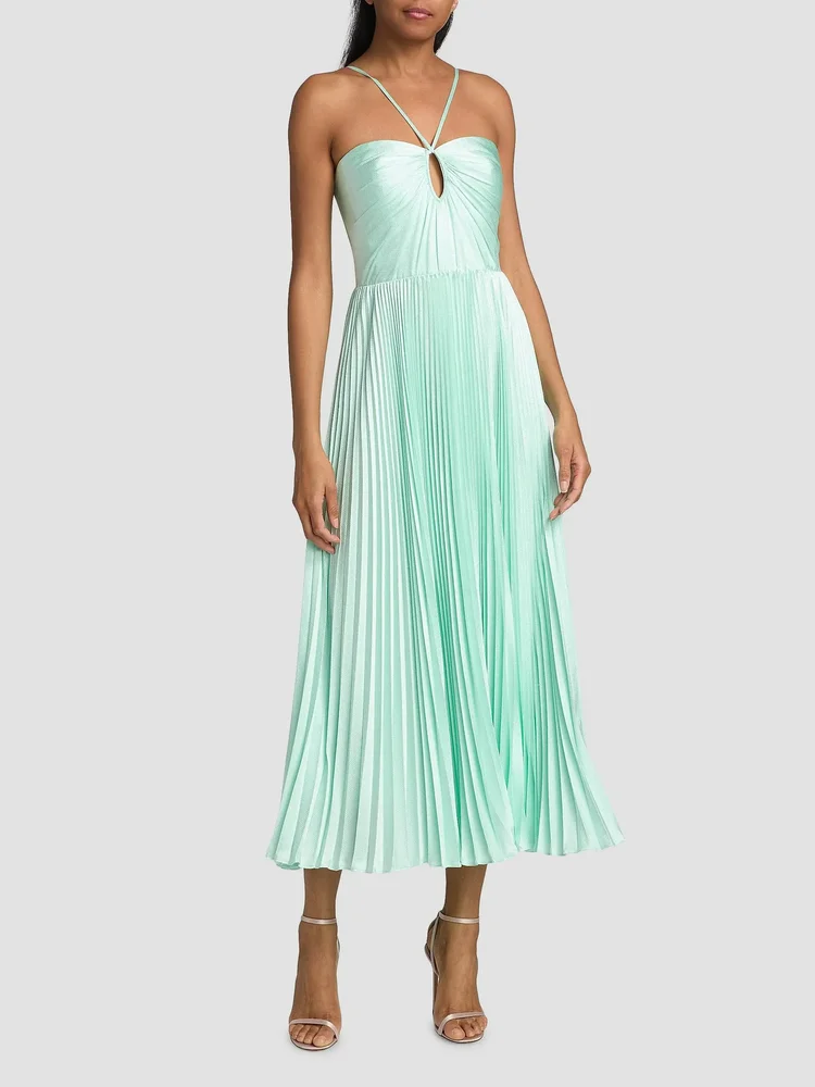 Liv Satin Woven Midi-Dress