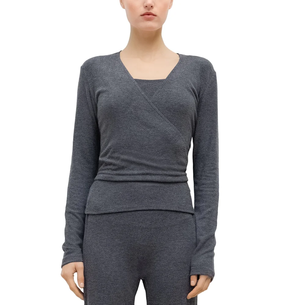 Lauren Crop Wrap Top
