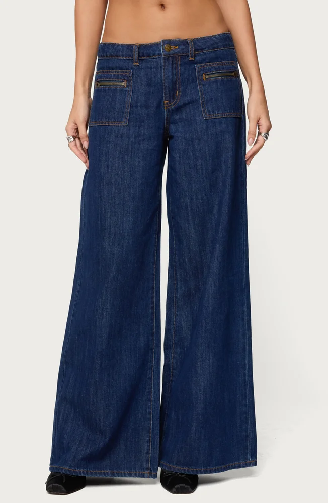 Jimena Low Rise Wide Leg Jeans
