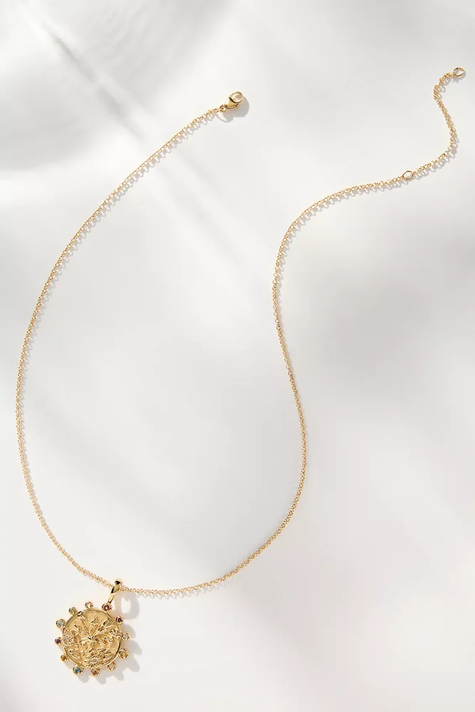 Hope Petite Embellished Coin Necklace
