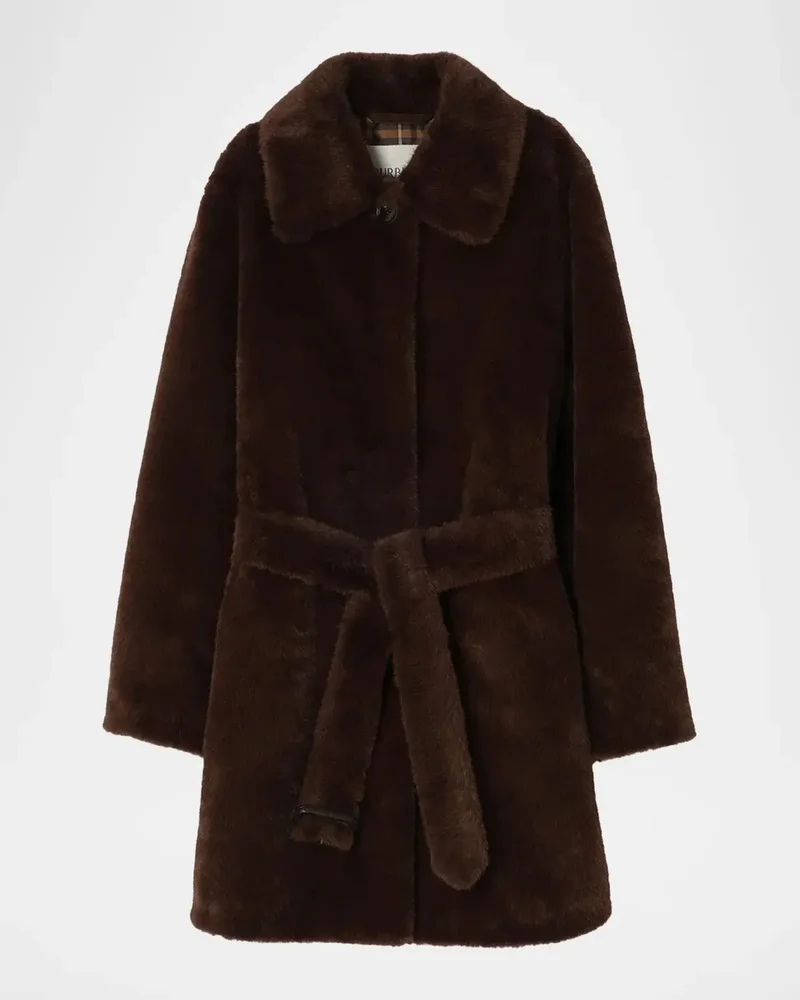 Belvedere Faux Fur Car Coat