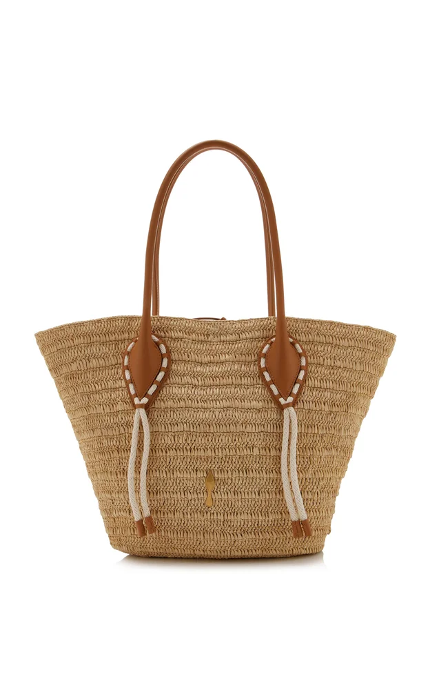 Venus Large Raffia Basket Tote