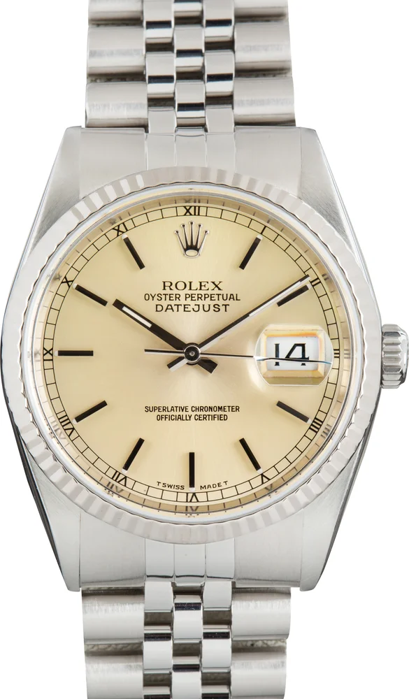 Pre-Owned Datejust 36 Ref 16234 Champagne Dial