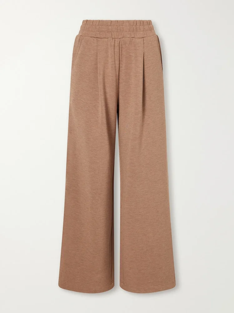 The Extra Wide Leg pleated jersey pants