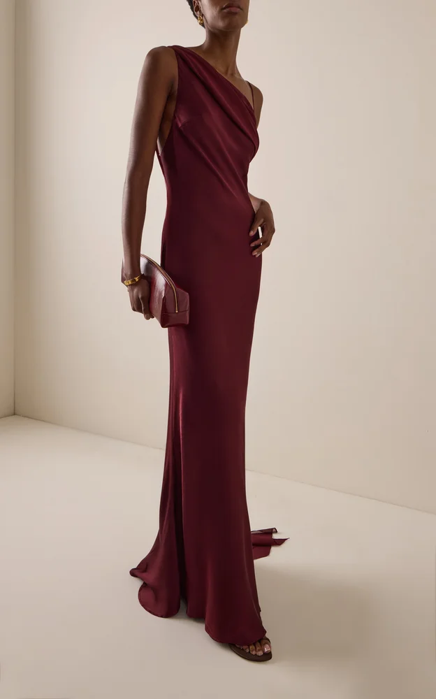 Exclusive Helena Satin Maxi Dress