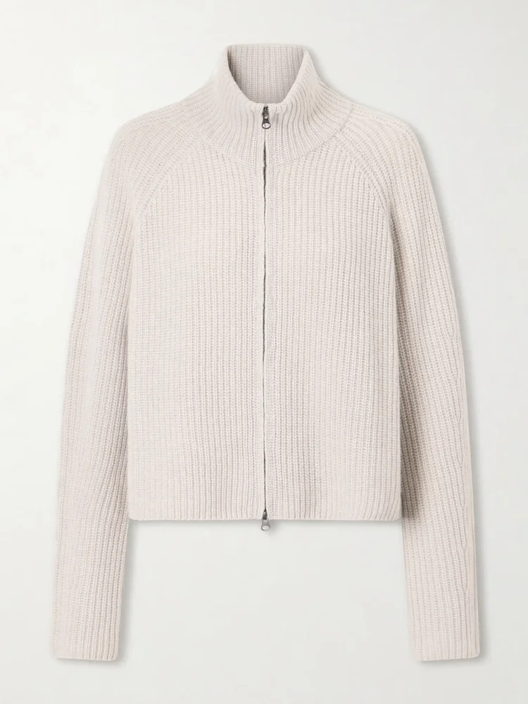 Sadie ribbed cashmere cardigan