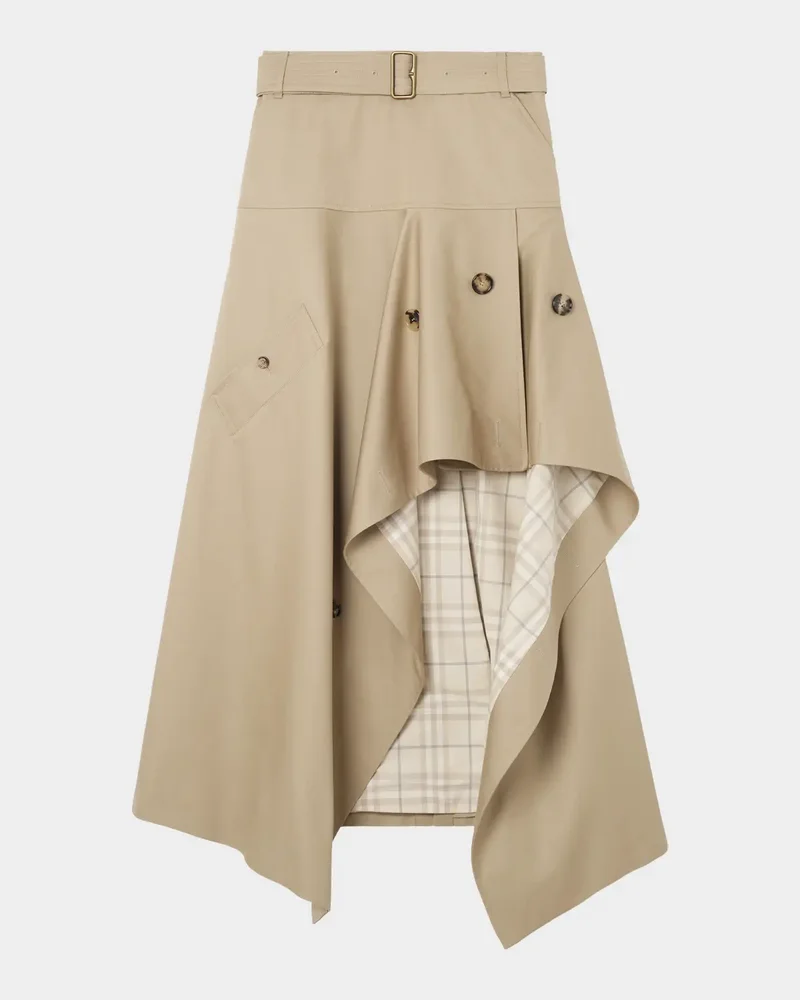 Heather Asymmetric Cotton Skirt
