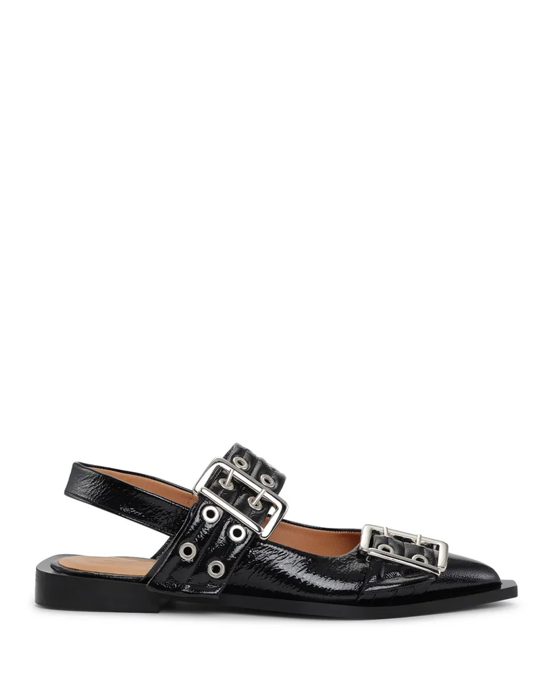 Women's Feminine Buckle Slingback Ballerina Flats