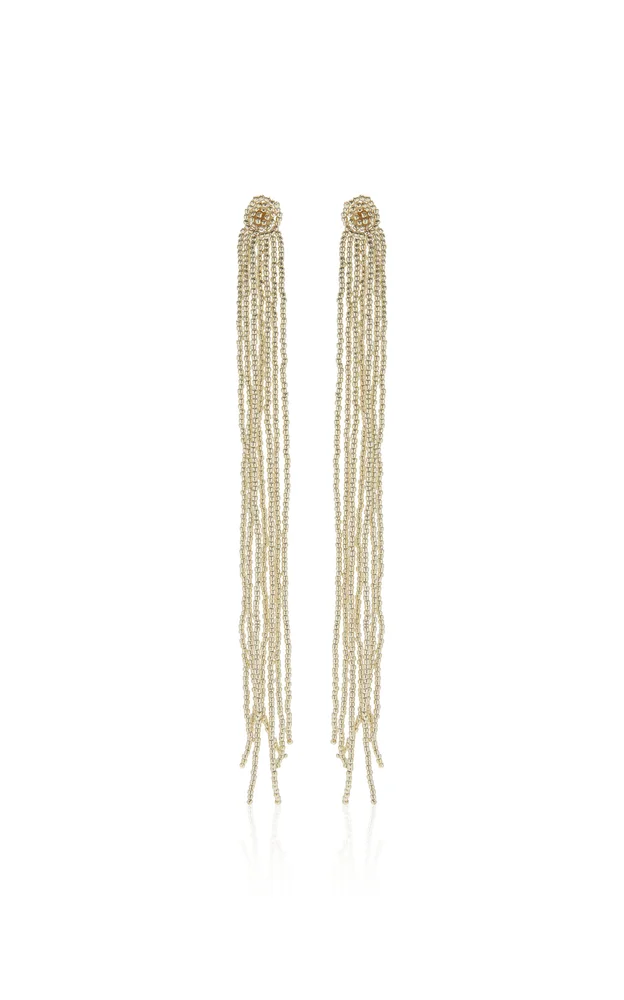 Mega Tassel Glass Bead Earrings