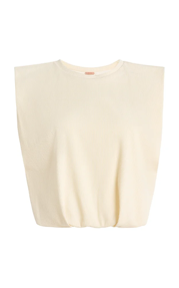 Muraya Ribbed Jersey Cropped T-Shirt