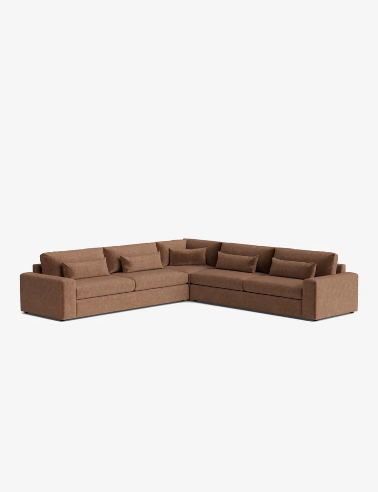 Durham Wide Arm Corner Sectional Sofa