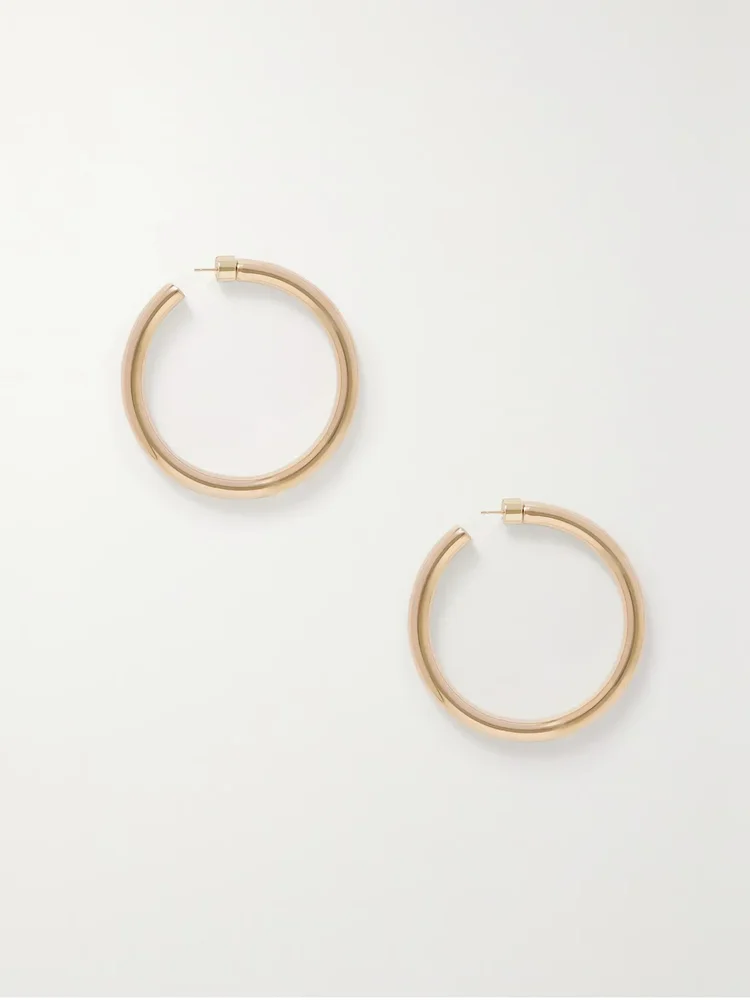 2" Samira gold-plated hoop earrings