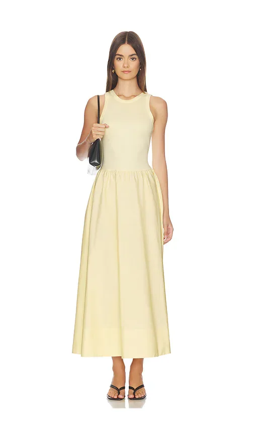 Crew Neck Sleeveless Fit And Flare Dress