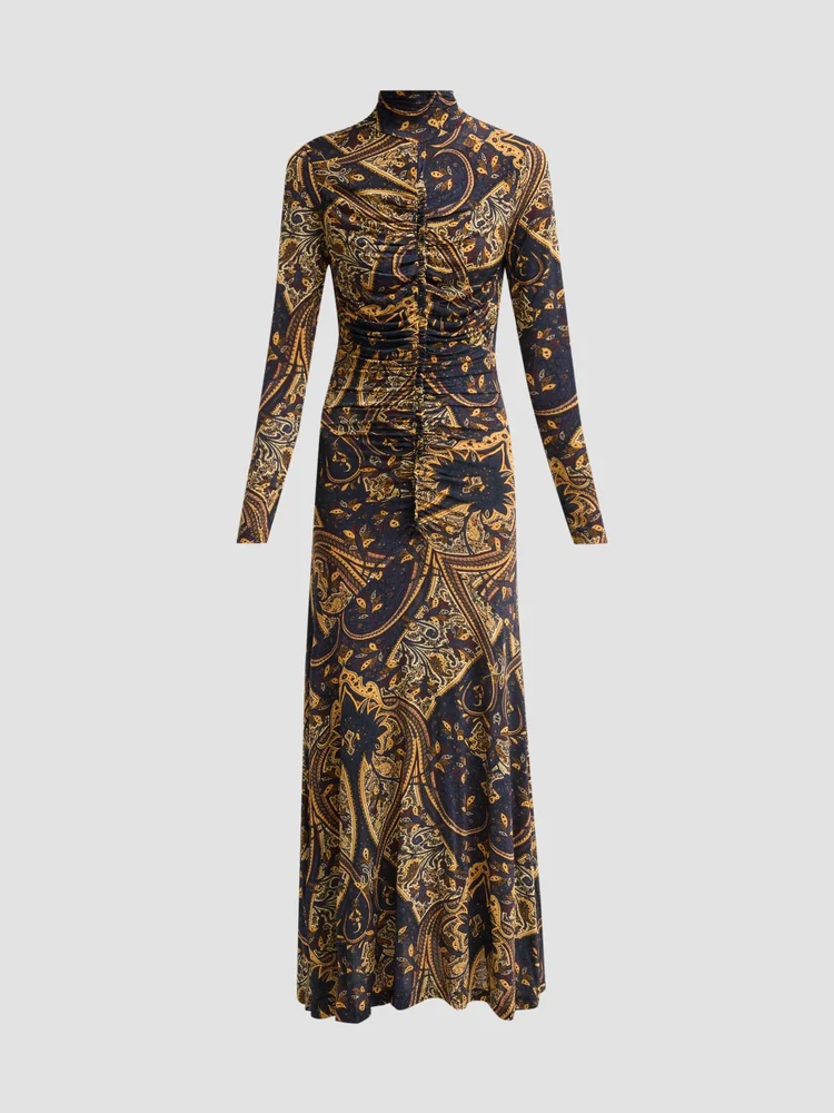 Ida Gathered Seam Maxi Dress