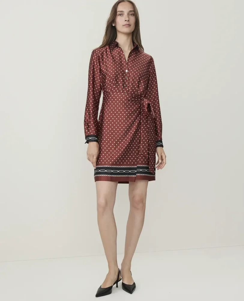 Collared Wrap Shirtdress