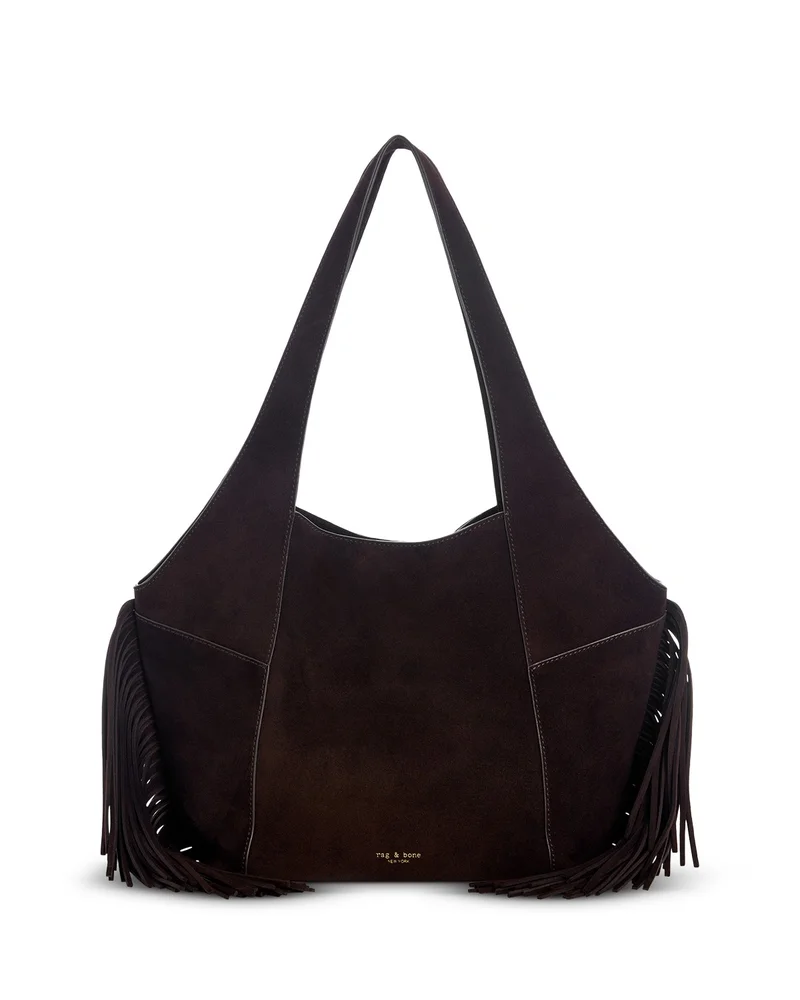 Brayton Medium Fringed Suede Hobo Bag