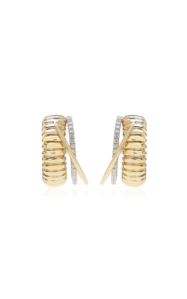 9k Gold Diamond Earrings