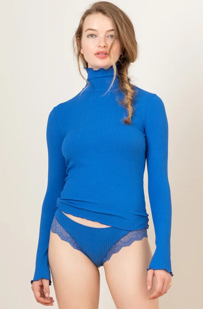 Eco Rib Turtle Neck Top