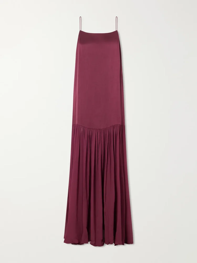 Clementine silk-blend voile maxi dress