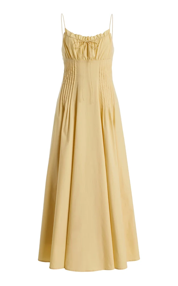 Margi Ruffled Cotton-Blend Maxi Dress