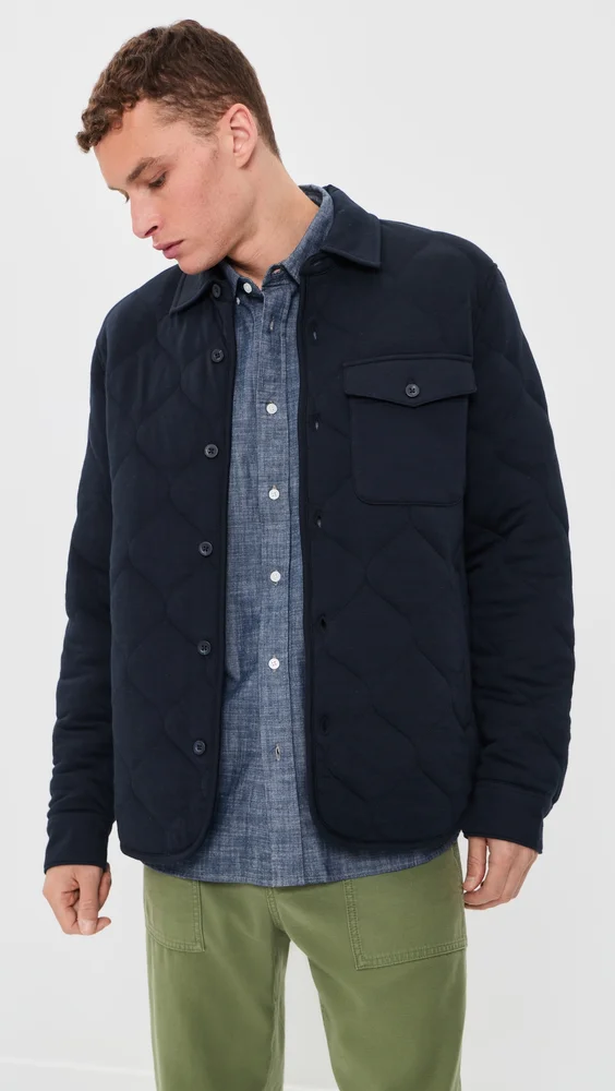 Quilted Shirt Jacket (Coastal)