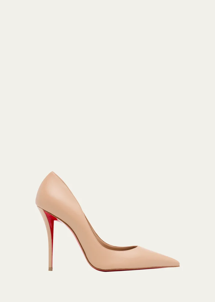 100mm Miss Z Leather Pointed-Toe Pumps