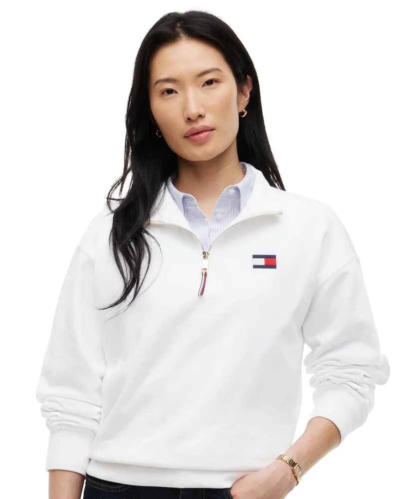 Half-Zip Mock Neck Sweatshirt