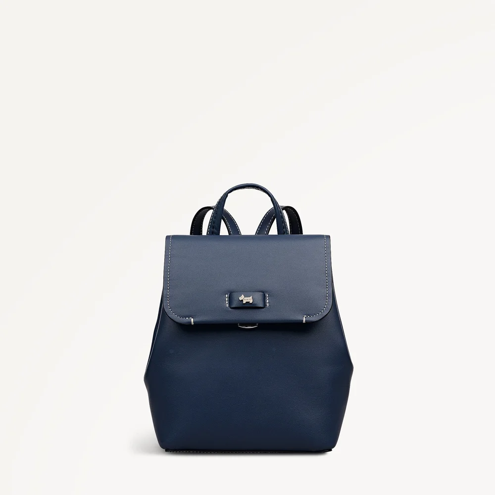 STACEFACE MINI BACKPACK KEYCHARM - BLACK/OFF WHITE MULTI