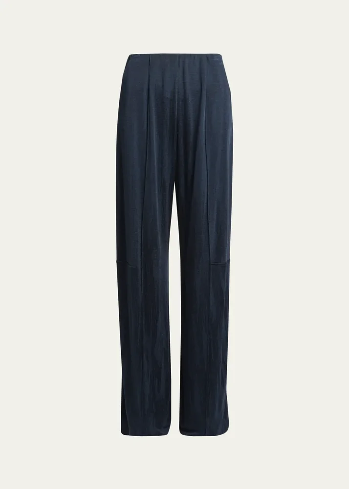 Jacquard Jersey Straight-Leg Trousers