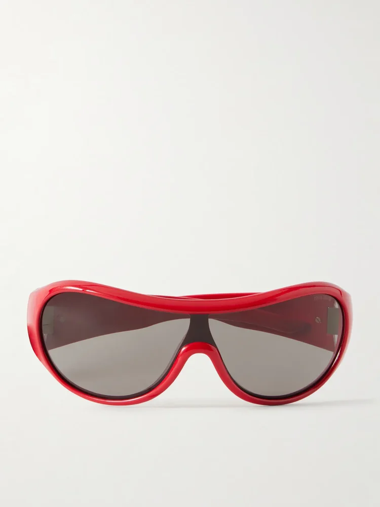 Rounded-frame acetate sunglasses