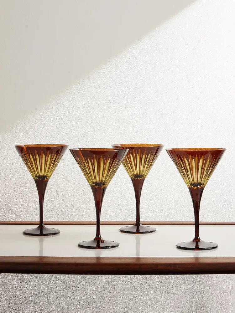 Prism Set of Four Martini Glasses