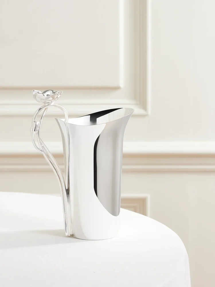 Anemone silver-plated water pitcher