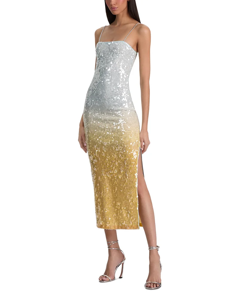 Fifi Sequin Fitted Midi Dress