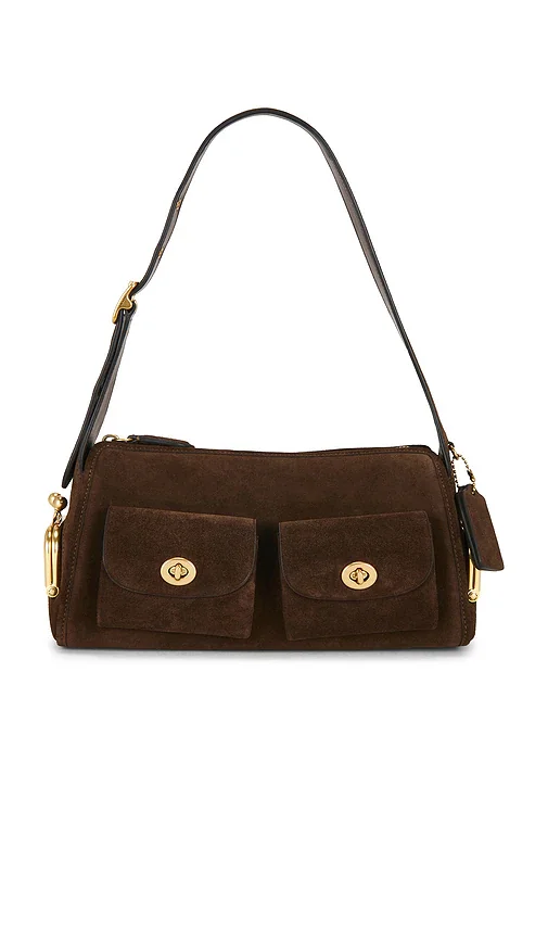 The Coach Originals Suede Turnlock Haversack 27