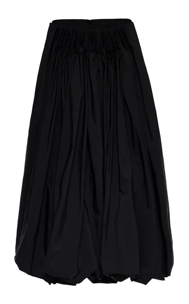 Voluminous Pleated Maxi Skirt