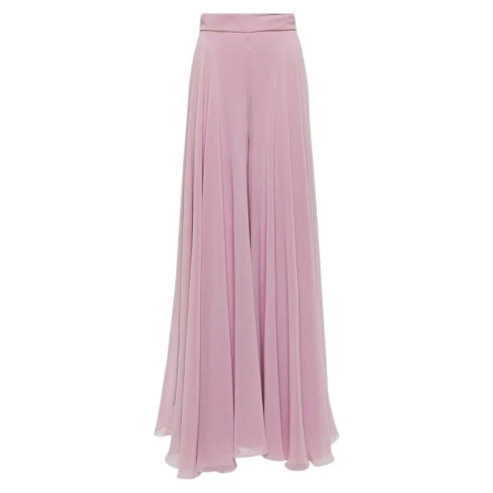 Max Mara Hirís Silk Palazzo Trousers in Lilla