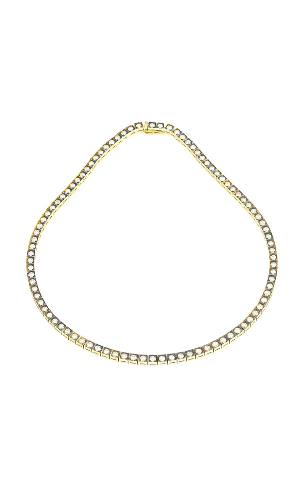 Pickleball 18K Yellow Gold Diamond Necklace