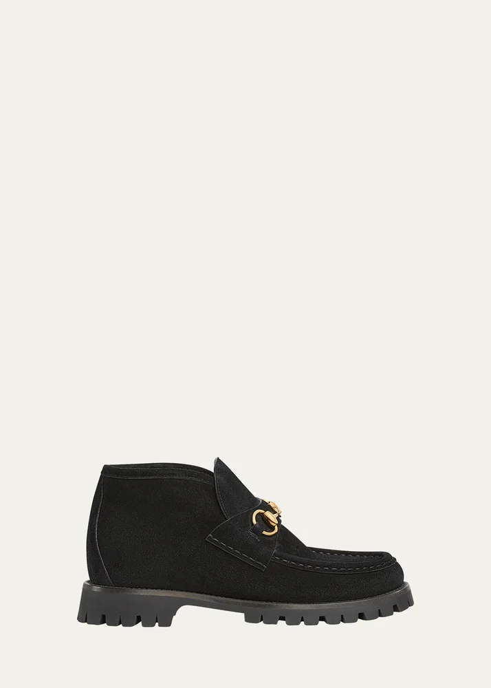 Sylke Suede Horsebit Booties
