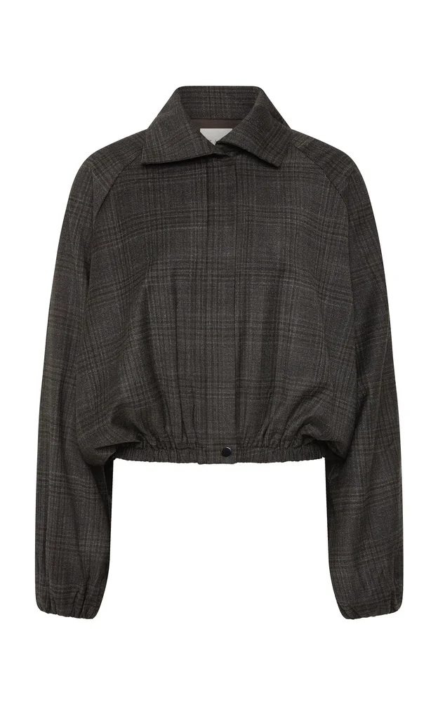 Wool-Blend Balloon Jacket
