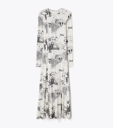 Printed Viscose Jersey Dress