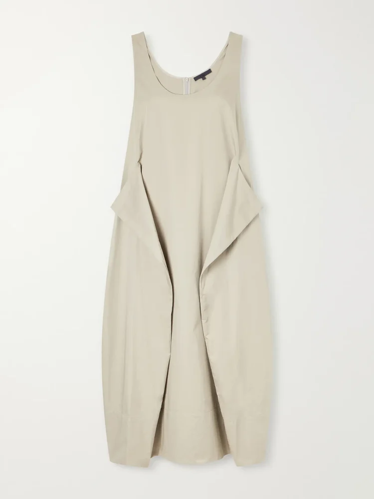Cotton-poplin midi dress