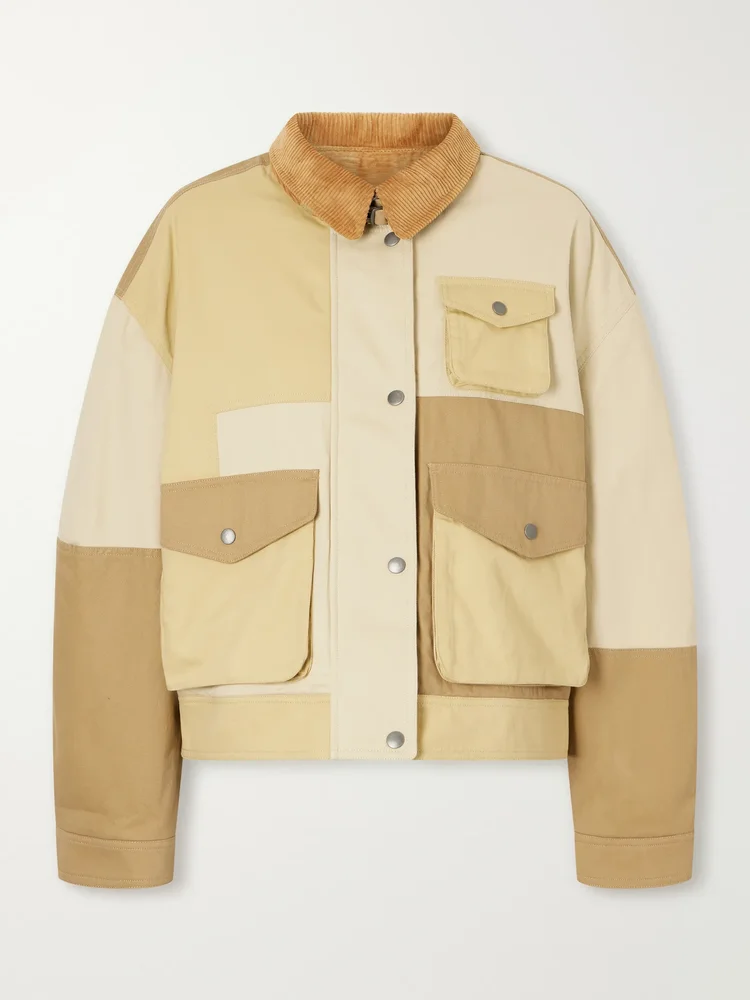 Risla corduroy-trimmed cotton jacket