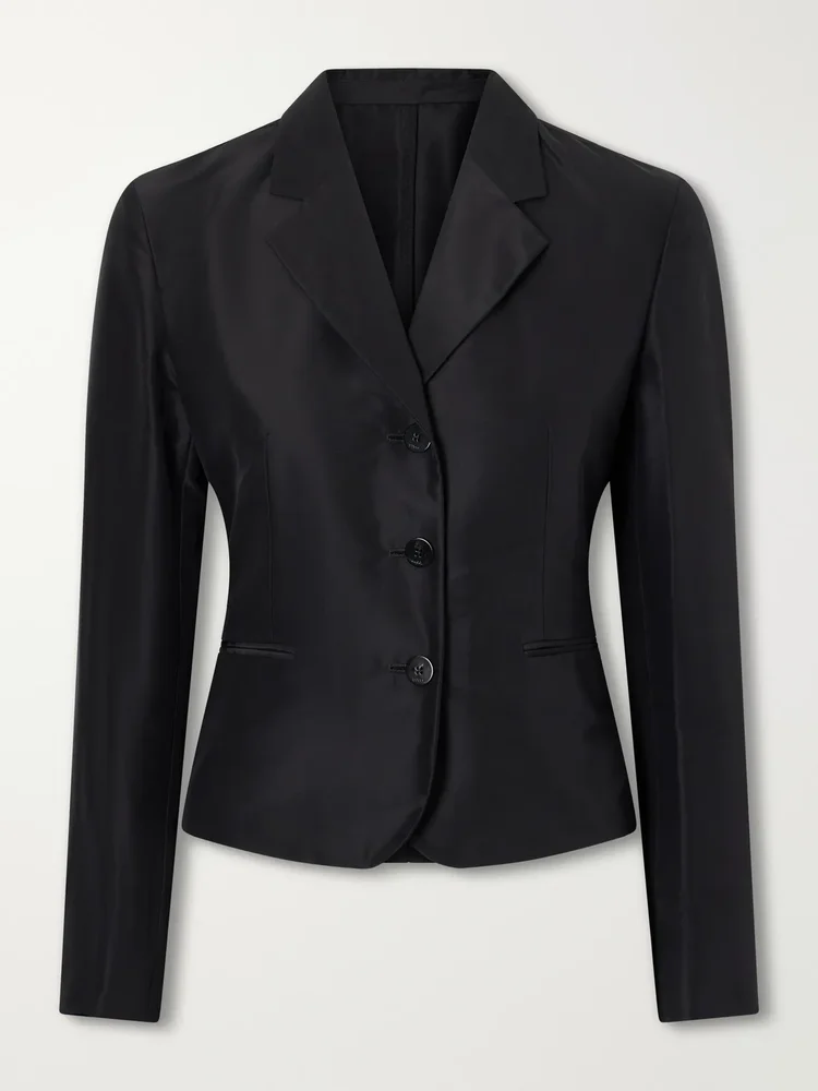 Silk-faille blazer