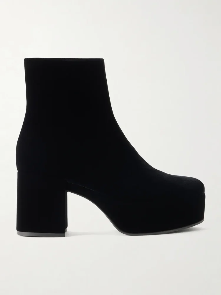 Sally 75 velvet ankle boots
