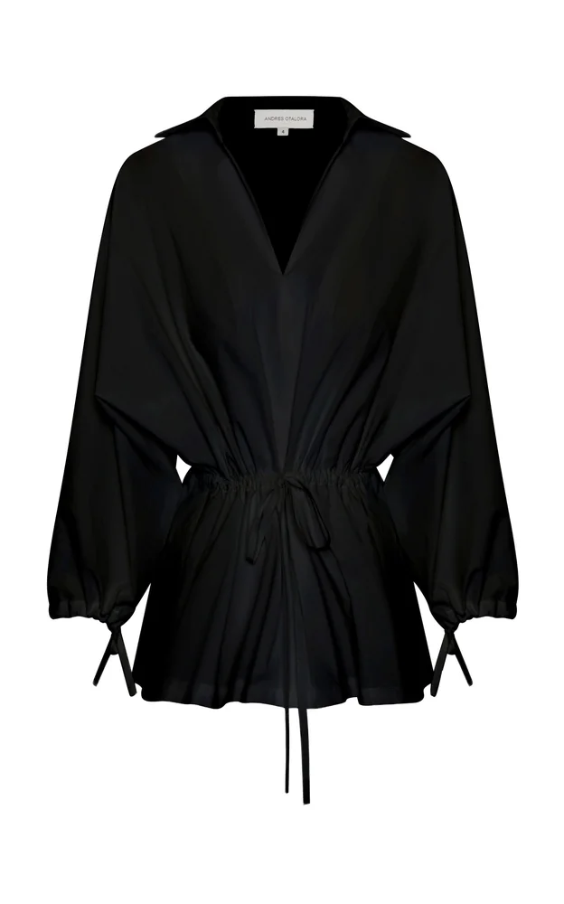Amadamia Tie-Detailed Stretch-Cotton Blouse