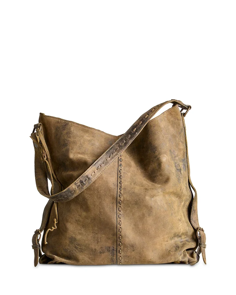 We The Free Dallas Large Distressed Leather Tote Bag