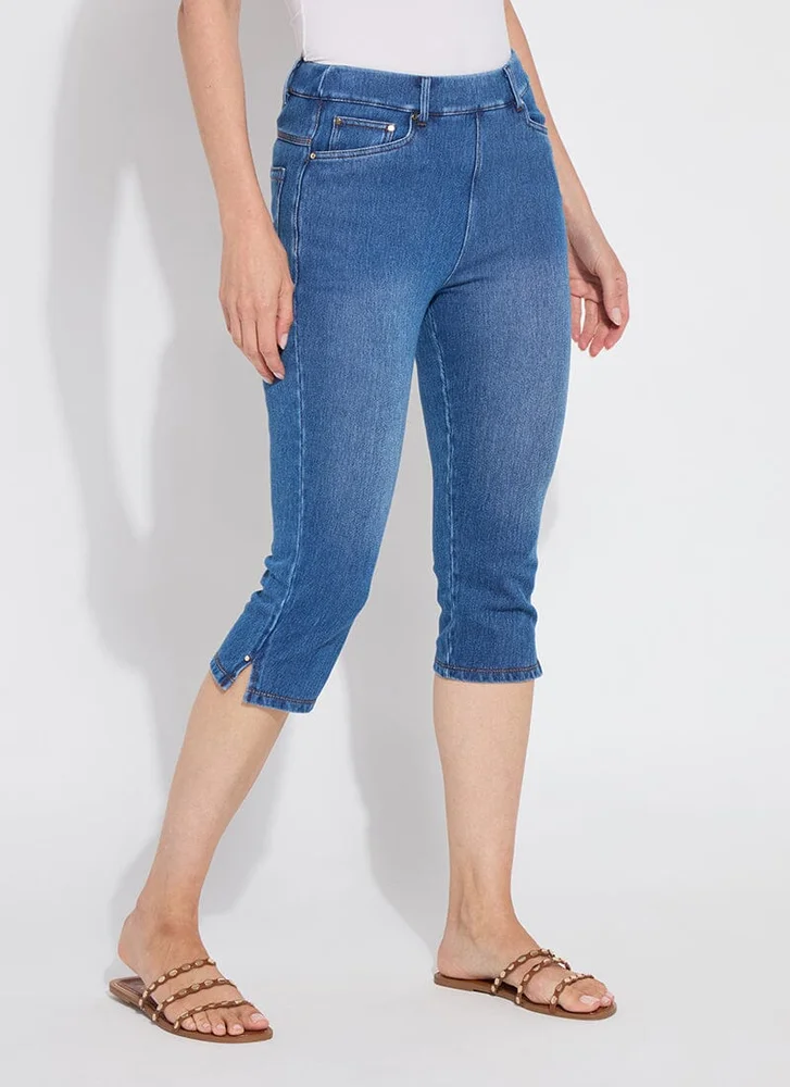 Granada Front Pocket Capri Denim