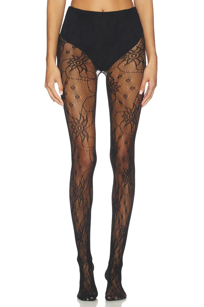 Wild Flower Lace Mesh Tights