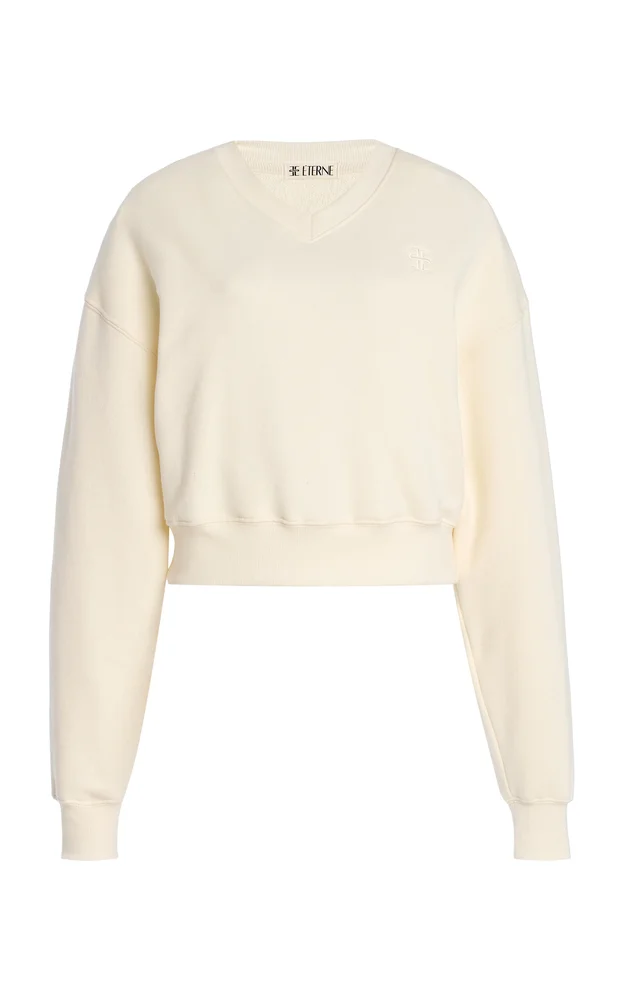 Cropped Cotton-Modal Sweatshirt
